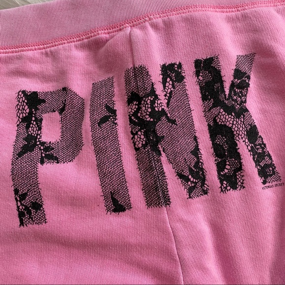 🎁[vs pink] bubblegum pink logo drawstring joggers - Picture 6 of 8
